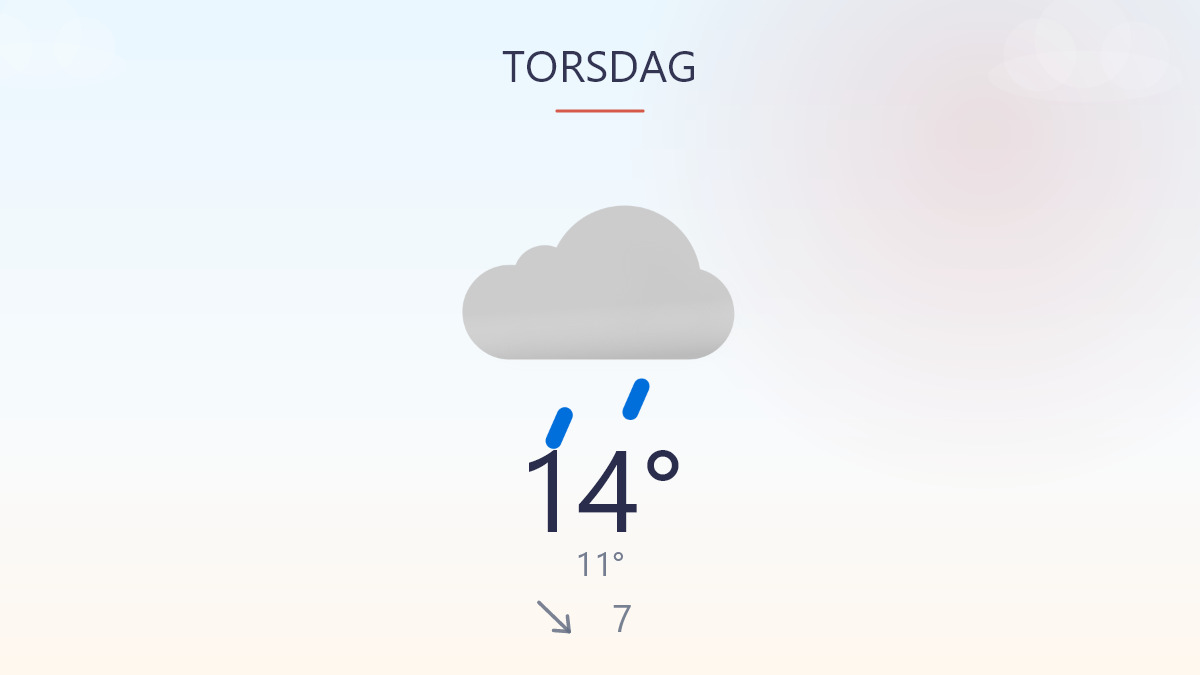 Blæsende torsdag med en smule regn