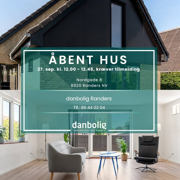 Danbolig Randers inviterer til åbent hus i moderne villa i Randers NV