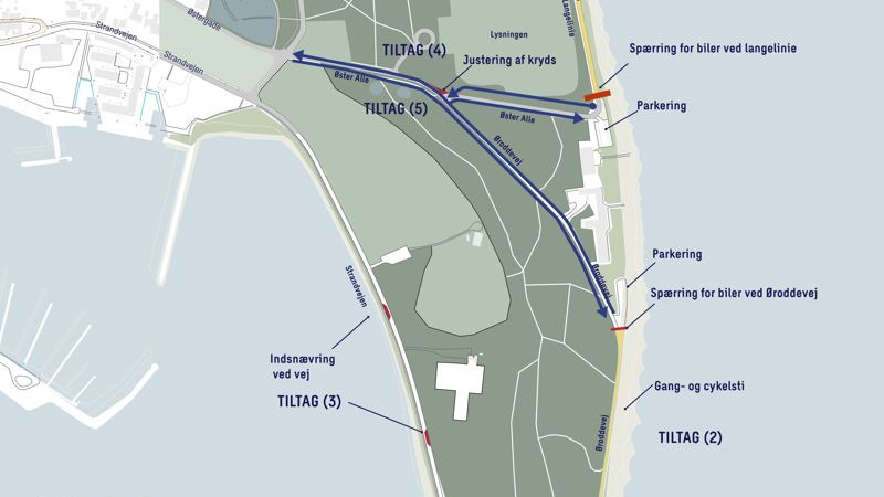 Trafikforsøg skal forbedre fremtidens mobilitet og oplevelser ved Ørodde og Langelinie