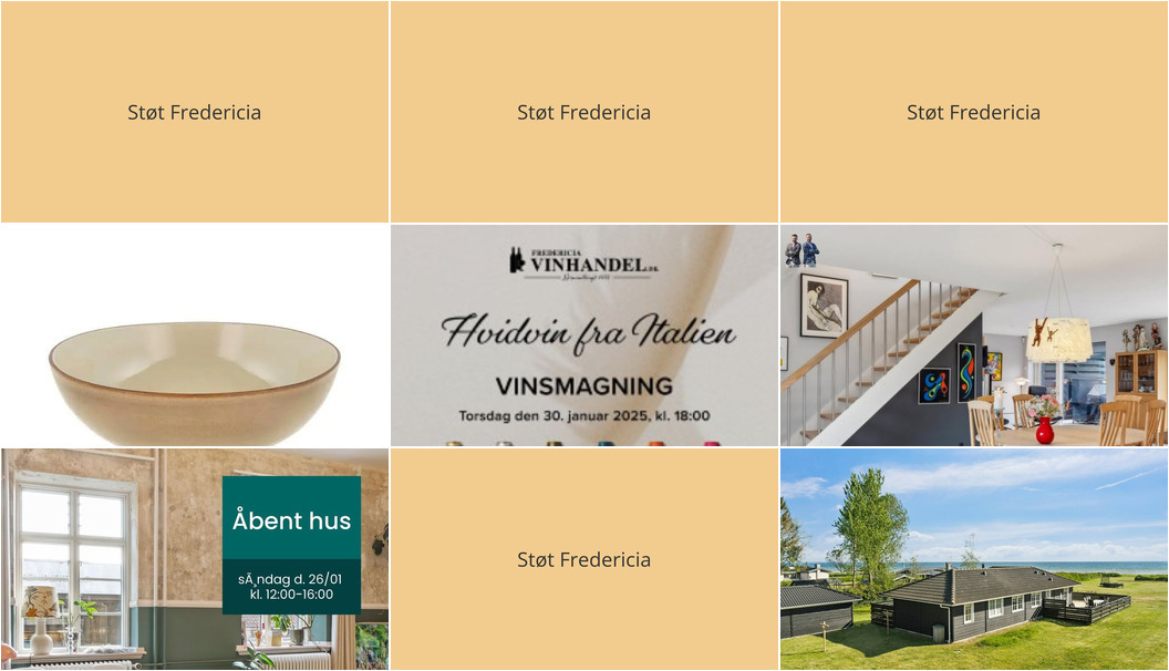 Nyt fra Ejendomsmægler Mike Andersen, FREDERICIA VINHANDEL, Fredericia Isenkram og 2 andre