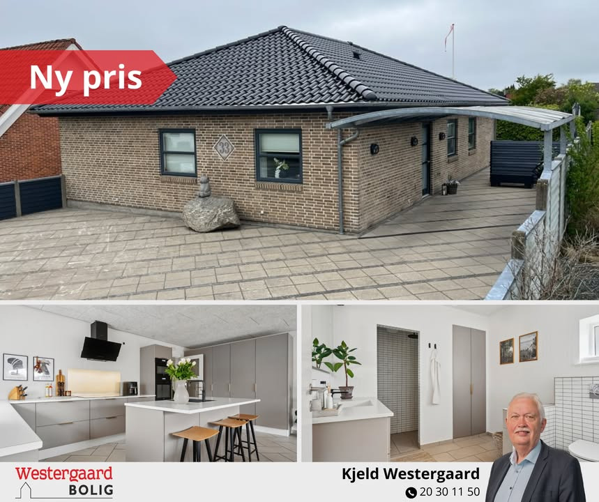 Westergaard Bolig annoncerer prisnedsættelse på familievilla med moderne faciliteter