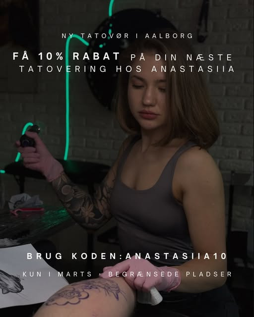 Tattoo Studio 96 byder ny tatovør velkommen med rabat på tatoveringer i Aalborg