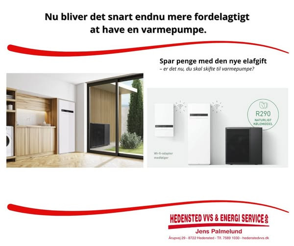 Hedensted VVS Service anbefaler at være på forkant med varmepumper