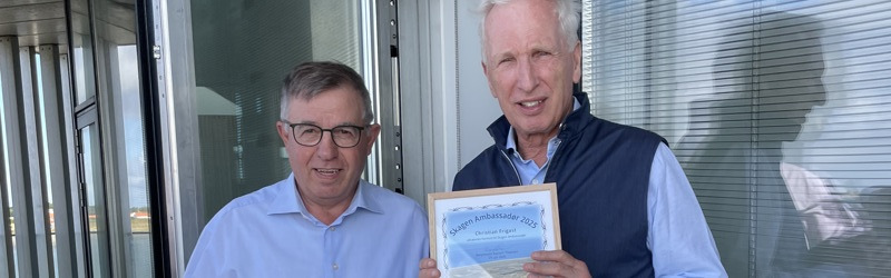 Christian Frigast udnævnt som ny Skagen Ambassadør i Frederikshavn Kommune