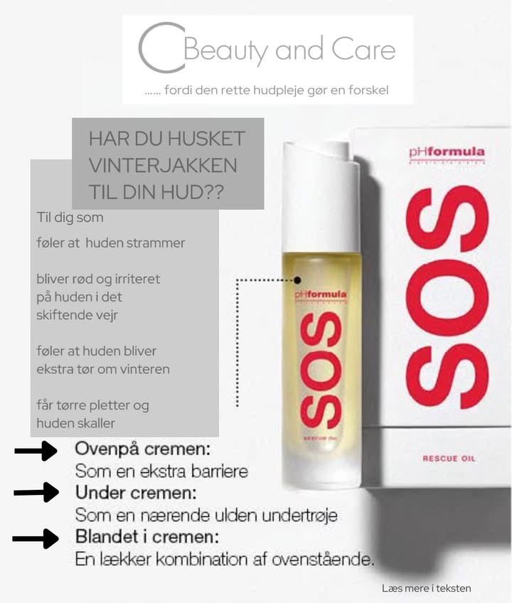 C-Beauty and Care v/C. Omann Clemmensen introducerer SOS Rescue Oil med unikke fordele og rabatmuligheder