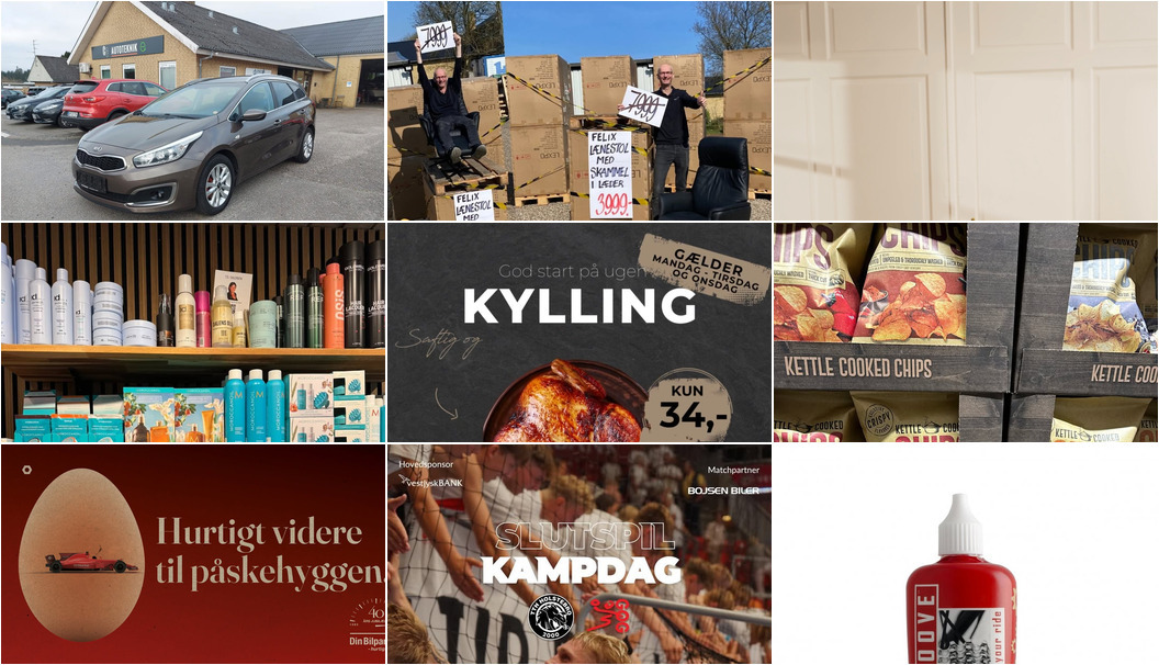 Nyt fra COMBI FRISØREN, P.C. BILER ApS, THUSGAARD LIVING og 13 andre