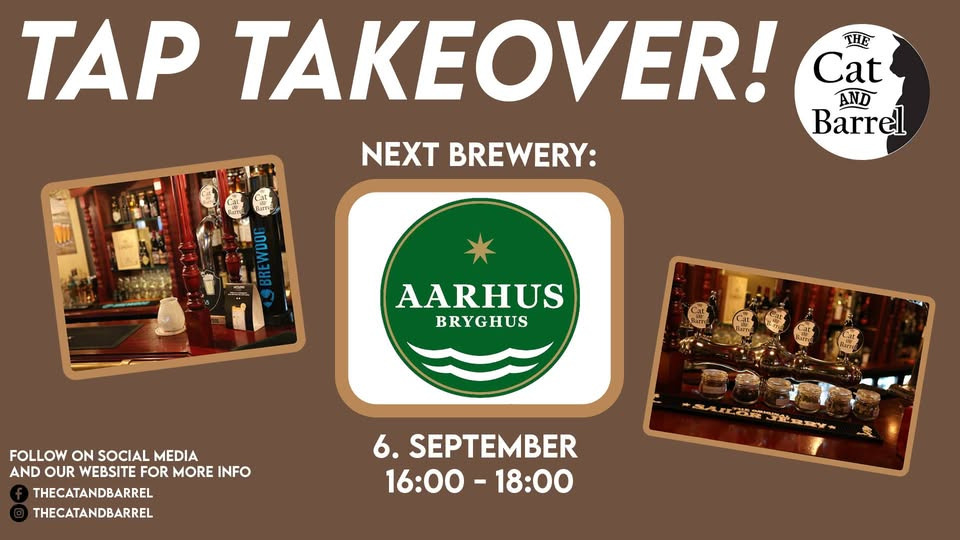 The Cat & Barrel inviterer til tap takeover med Aarhus Bryghus på lørdag