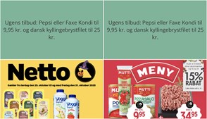 Ugens tilbud: Pepsi eller Faxe Kondi til 9,95 kr. og dansk kyllingebrystfilet til 25 kr.