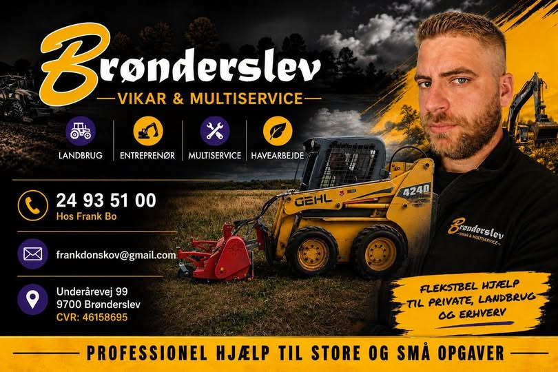 Brønderslev Vikar og Multiservice klipper nu med slagelklipper på minilæsser