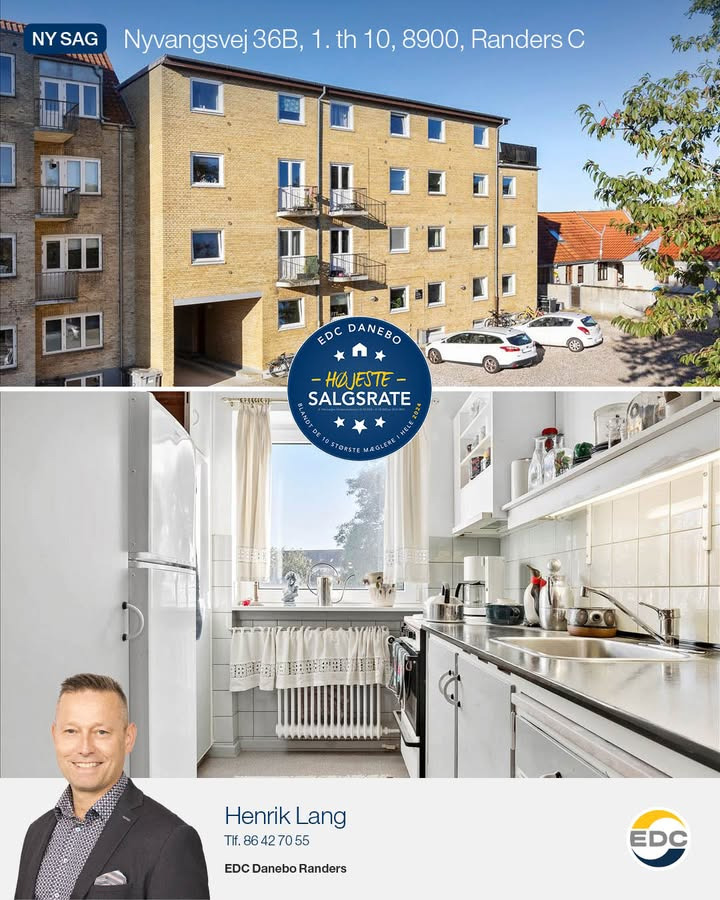 EDC DANEBO præsenterer charmerende bynær lejlighed i Randers C