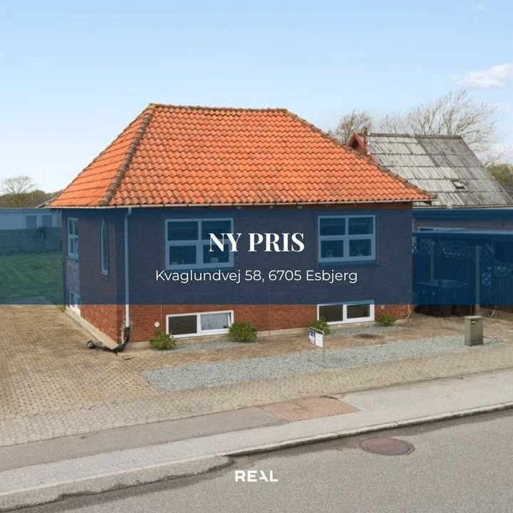 RealMæglerne Esbjerg og Bramming annoncerer ny pris på Kvaglundvej 58 i Esbjerg