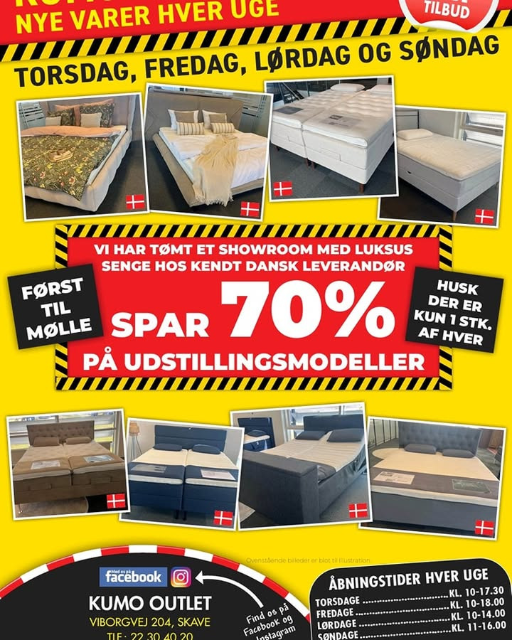 Kumo Outlet tilbyder kvalitetssenge til stærkt nedsatte priser