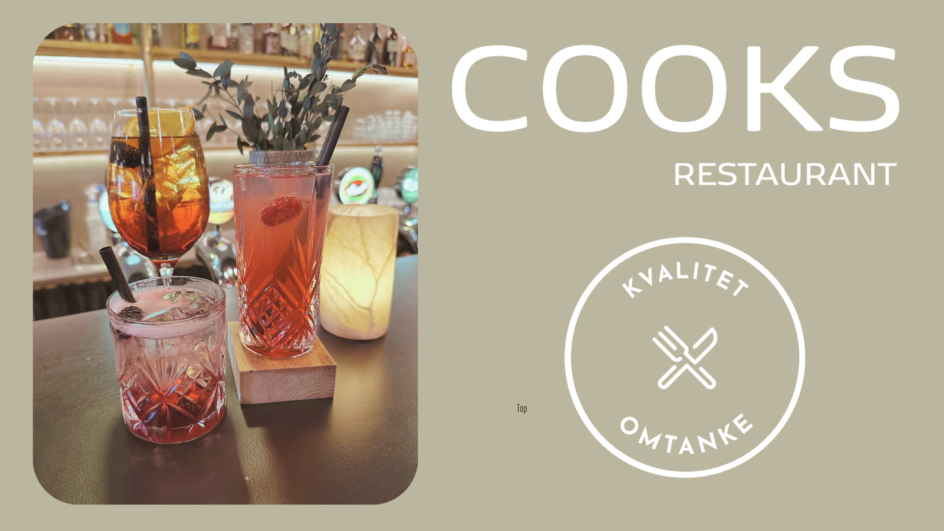 Cocktails til fantastiske priser hos Restaurant Cooks