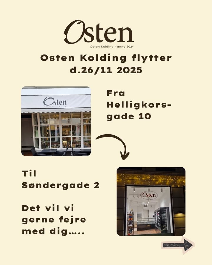 Osten Kolding annoncerer flytning og særlige åbningstilbud