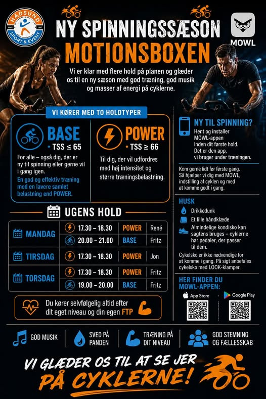 Hadsund Sport og Event inviterer nye deltagere til at prøve spinning