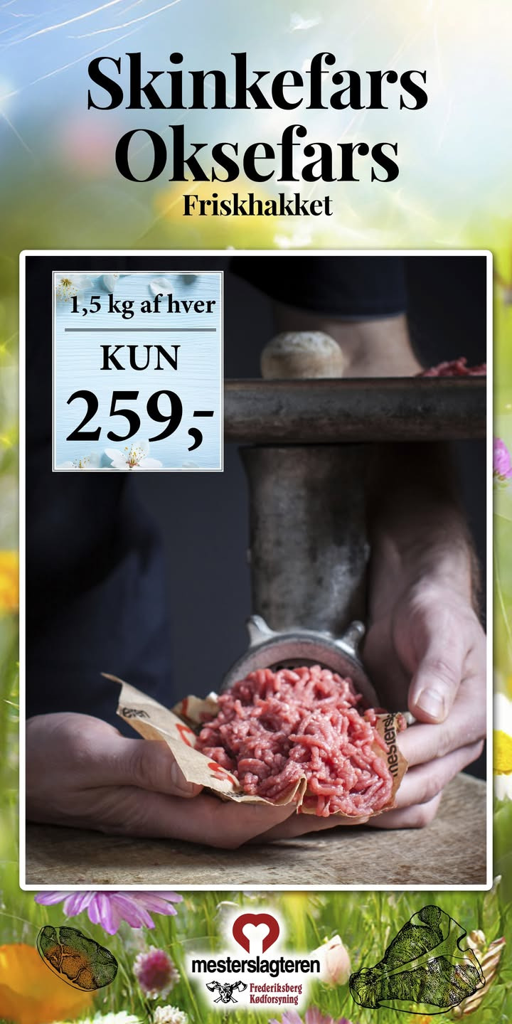 Frederiksberg Kødforsyning v/Christian Rytter Sørensen tilbyder friske forårstilbud i uge 13