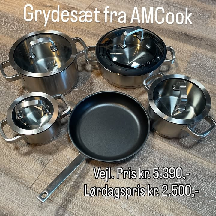Bessmann Køkkener tilbyder AMCook grydesæt til specialpris denne lørdag