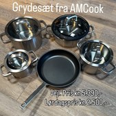 Gode tilbud på AMCook grydesæt hos BESSMANN KØKKENER lørdag den 27. september