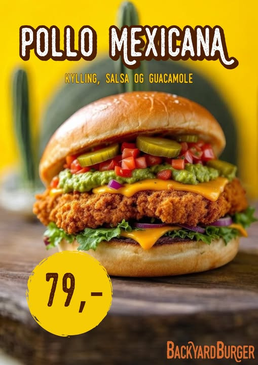 BackyardBurger Viborg præsenterer Pollo Mexicana i begrænset periode