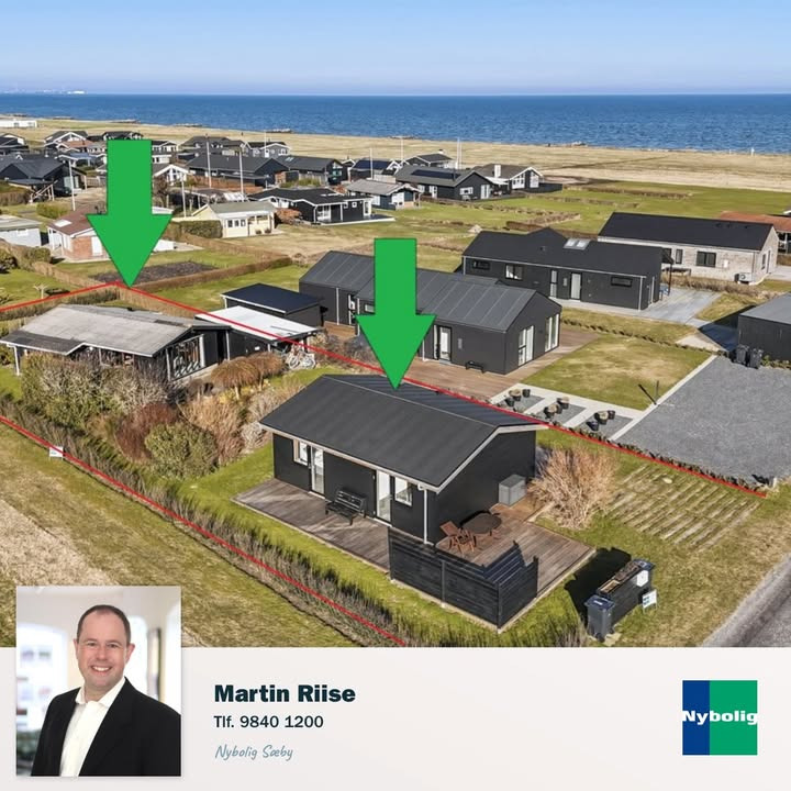 Sommertilbud fra Nybolig Sæby A/S: Strandgården med havudsigt og plads til to familier‍‍