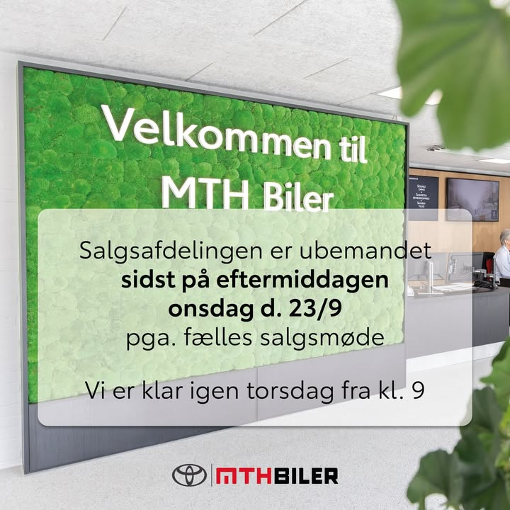 MTH Bilers sælgere går før tid onsdag på grund af fælles salgsmøde