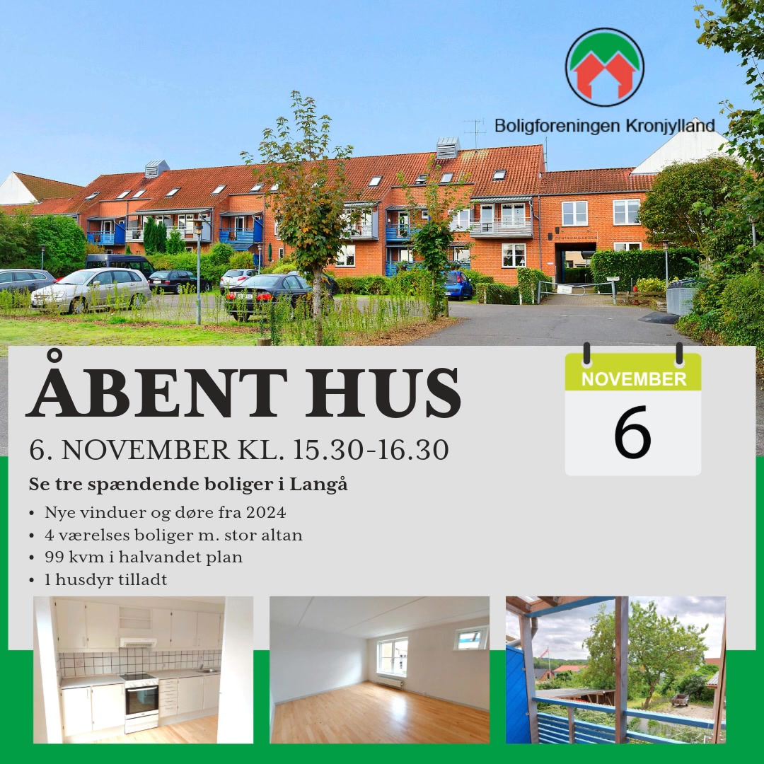 RandersBolig inviterer til åbent hus i tre charmerende boliger i Langå