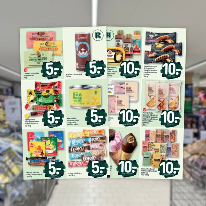 REMA 1000 Hadsund præsenterer tilbudsvarer til 5, 10, 15 og 20 kroner i denne uge