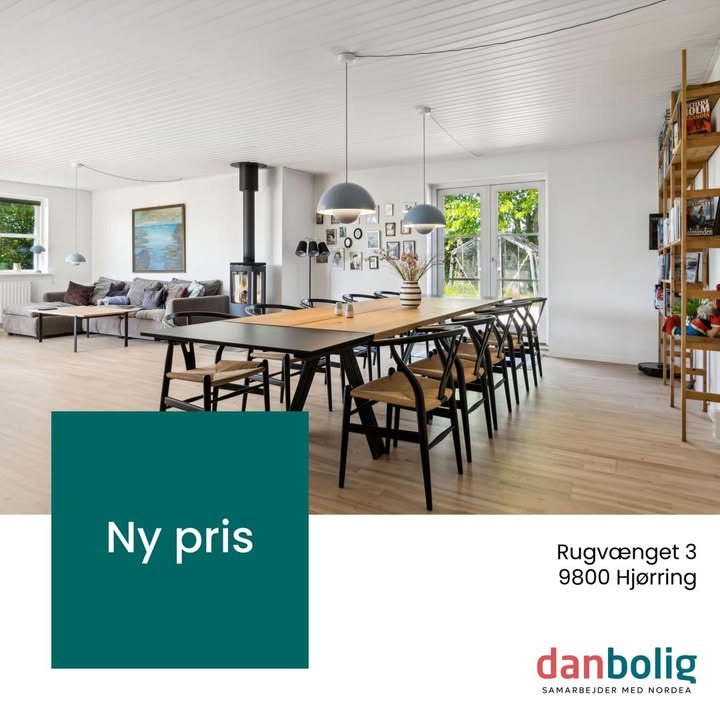 Danbolig Hjørring annoncerer ny pris på villa i Bjergby: Nu 1.095.000 kr.