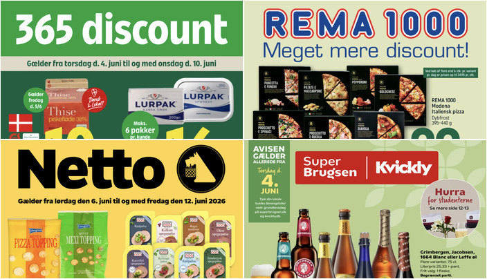 Thise økologisk piskefløde til 10 kr. og Grimbergen øl til 19 kr. - fantastiske tilbud i Åbyhøj