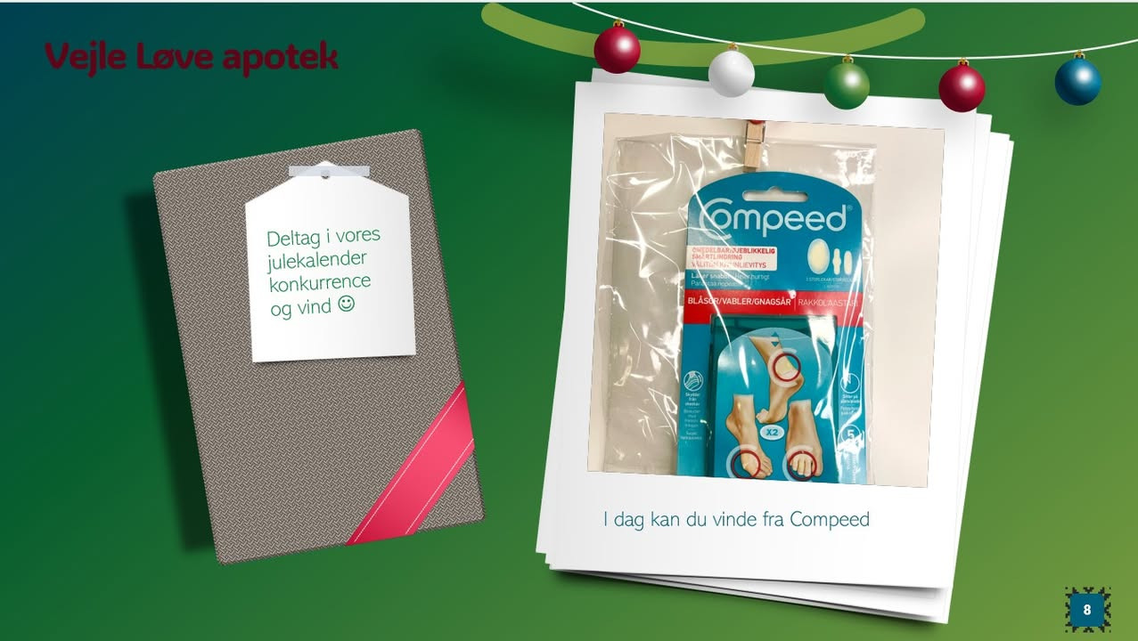 Vejle Løve Apotek inviterer til julekalender med daglige gaver i december