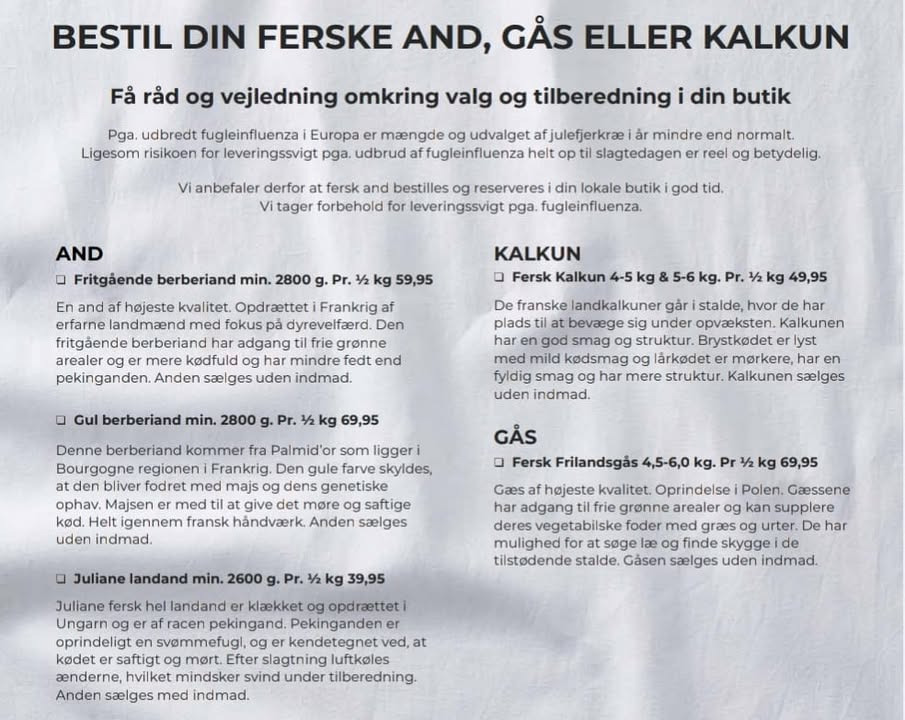 Alt til julebordet hos Meny Hjerting: Bestil nu før det er væk!