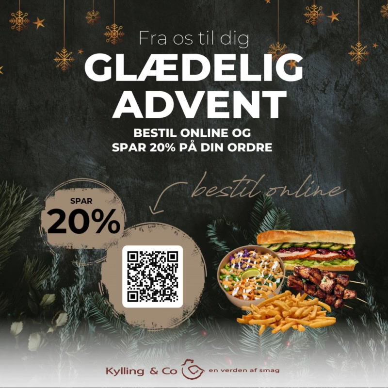 Kylling & Co tilbyder 20% rabat som adventsgave ved online bestilling i dag