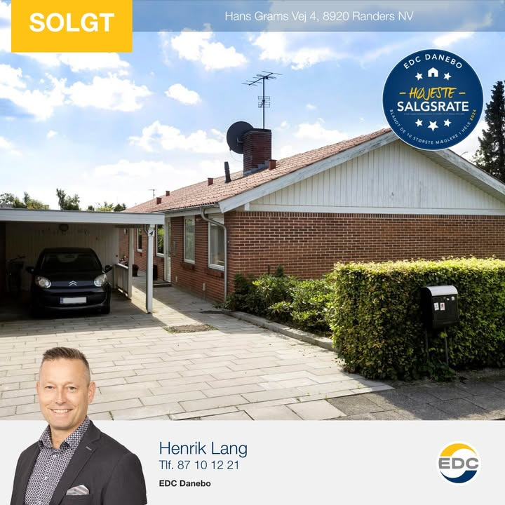 EDC Danebo markerer salg af bolig på Hans Grams Vej 4