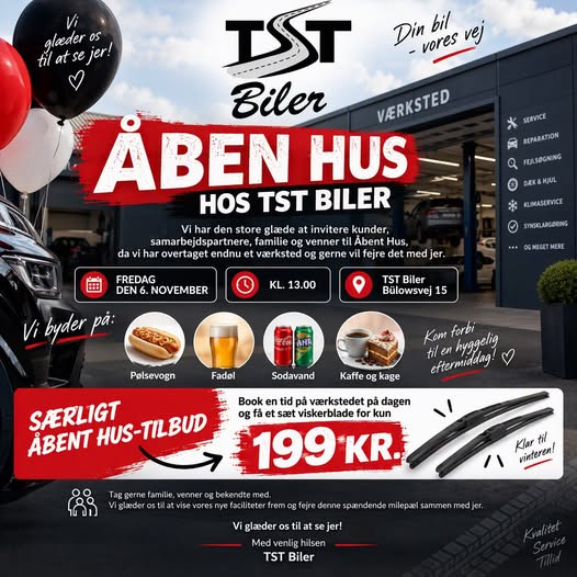 TST Biler fejrer overtagelsen af endnu et værksted med åbent hus