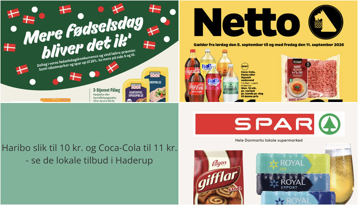 Haribo slik til 10 kr. og Coca-Cola til 11 kr. - se de lokale tilbud i Haderup