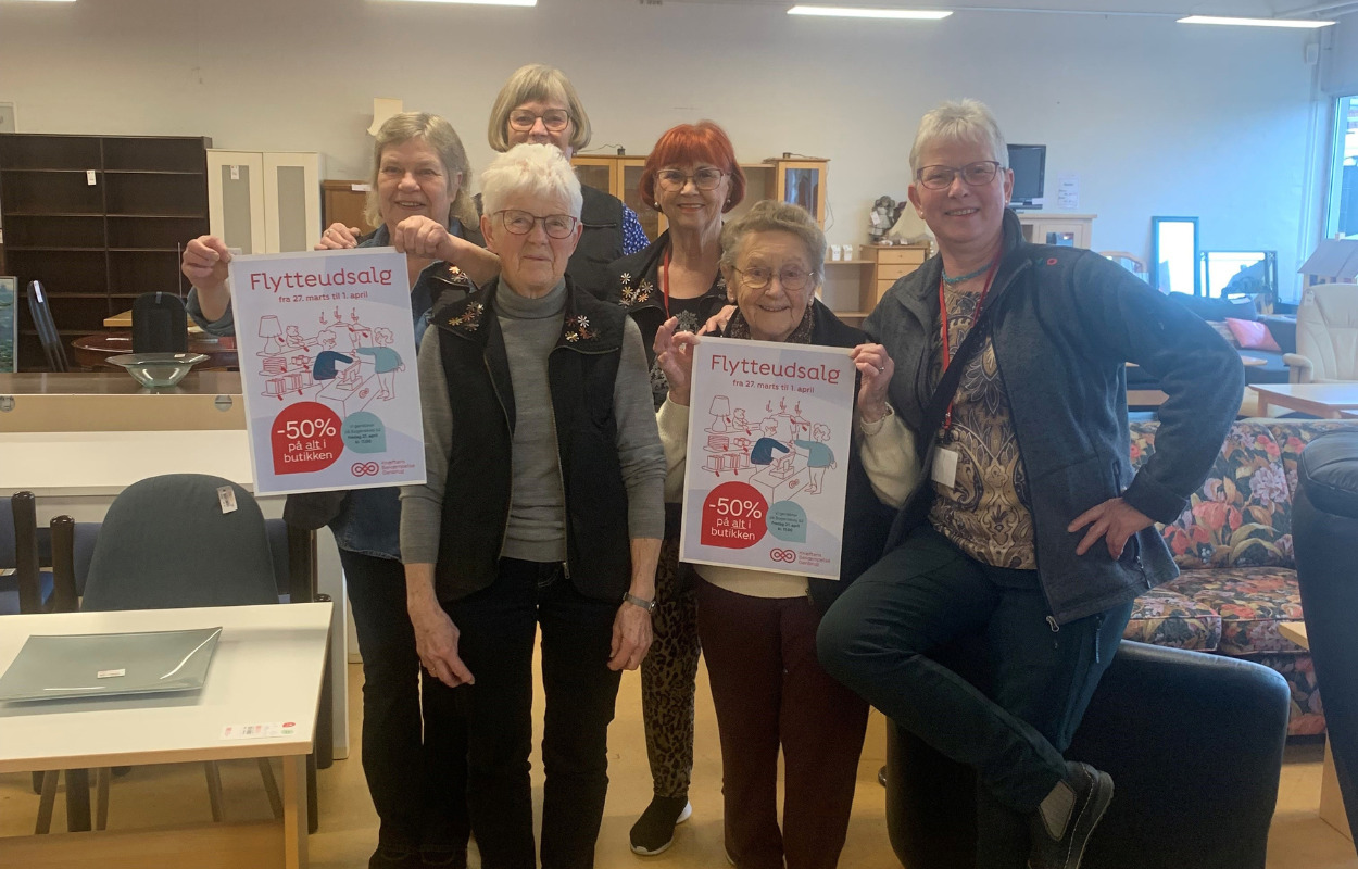 Kom til 50 %-flyttesalg i Kræftens Bekæmpelses genbrugsbutik i Odense