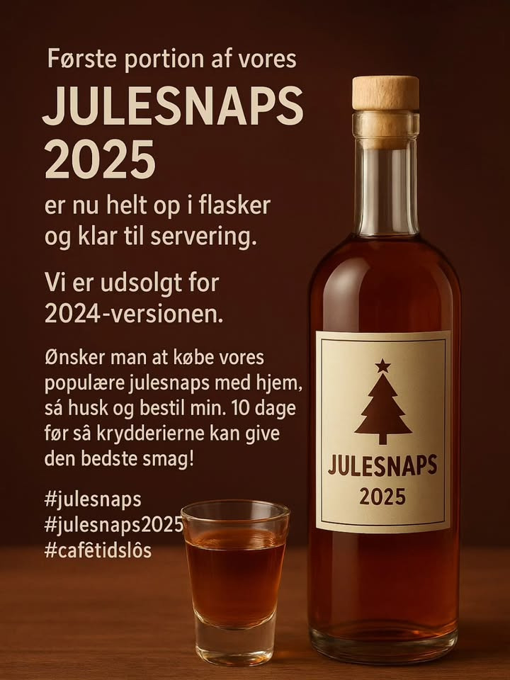 Café Tidslös lancerer årets julesnaps til servering og forudbestilling