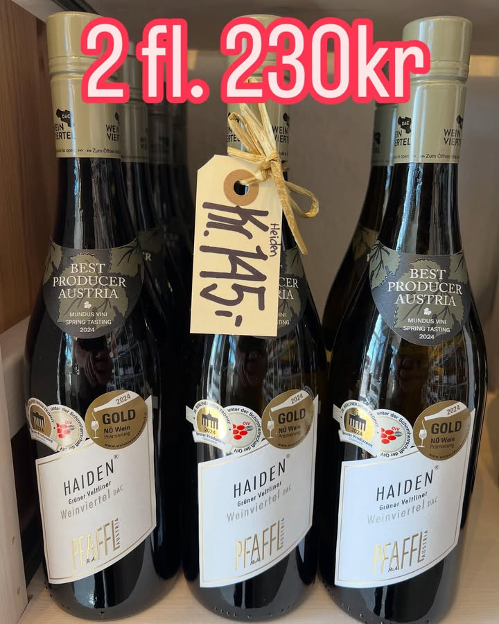 Den gode vino anbefaler Pfaffl vine med tilbud på Gruner Veltliner