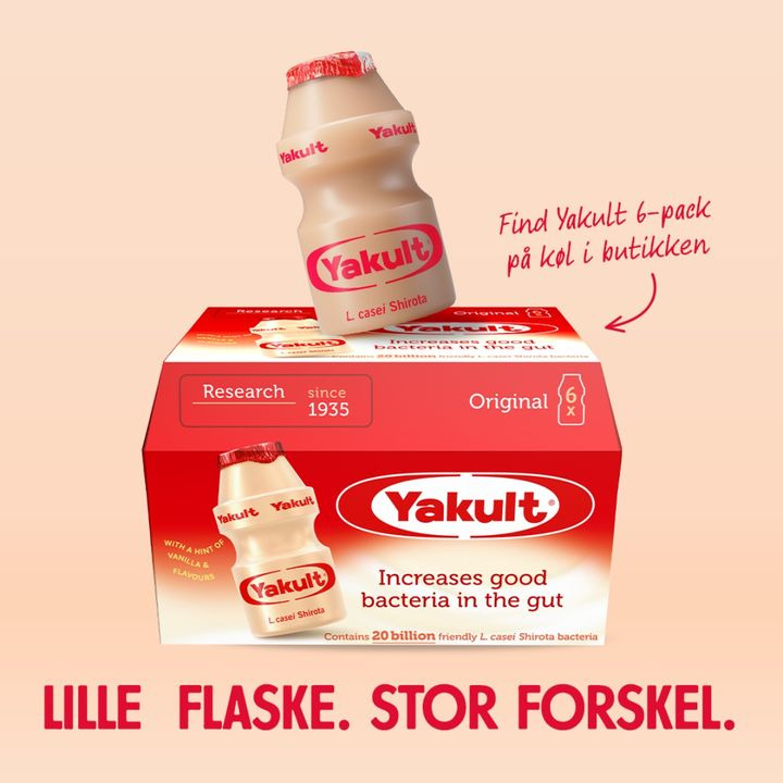 Meny Hjerting: Prøv den nye Yakult med smag af citrus og vanilje