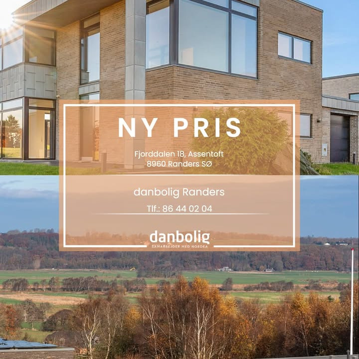 Danbolig Randers annoncerer ny pris på arkitekttegnet villa i Assentoft