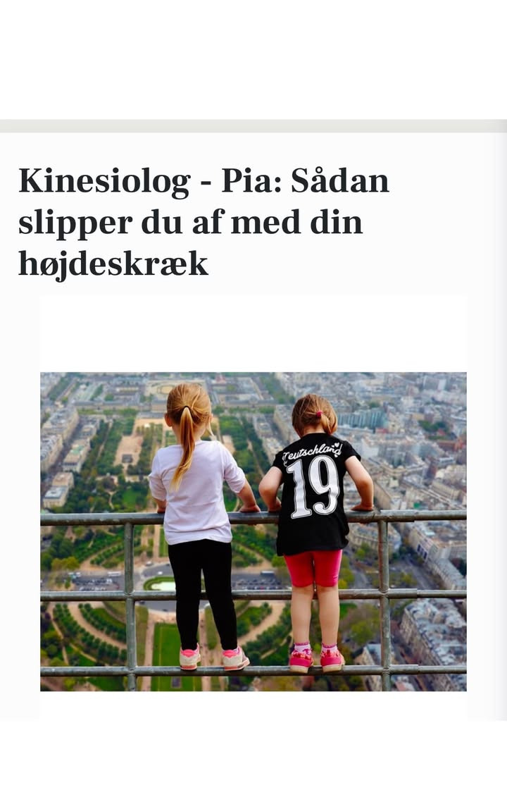 Kinesiolog - Pia giver råd til at slippe af med højdeskræk