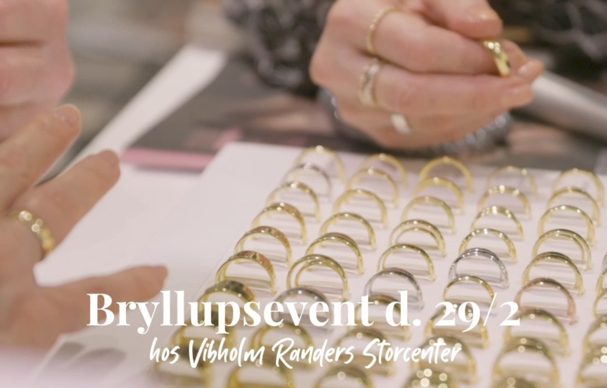 Vibholm i Randers Storcenter inviterer til bryllupsevent med eksklusive tilbud på vielsesringe