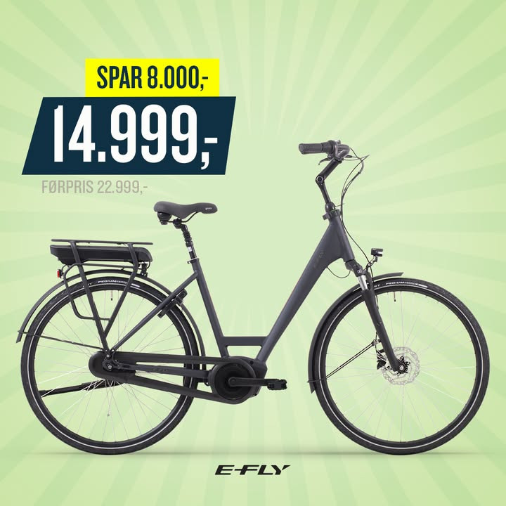 Specialisten v/Jonas Stokbro Thomsen tilbyder stor rabat på E-Fly Cosmo cykler