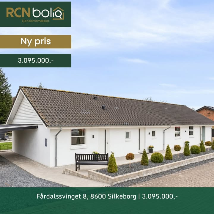 RCNBolig Silkeborg annoncerer ny pris på ejendom i Funder
