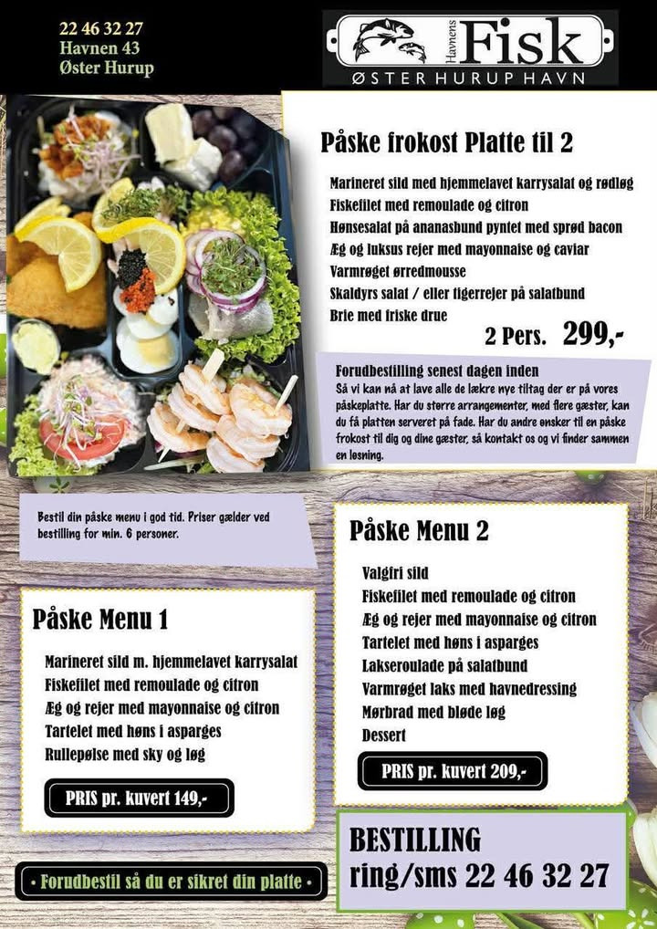 Havnens Fisk Øster Hurup klar til at levere årets påskefrokostmenuer