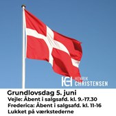 Salgsafdelinger i Vejle og Fredericia holder åbent på Grundlovsdag og Farsdag