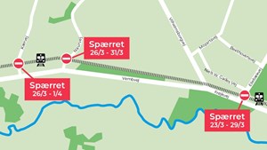 Banedanmark sporfornyelse og batteritogklargøring fører til midlertidige vejspærringer i Holstebro
