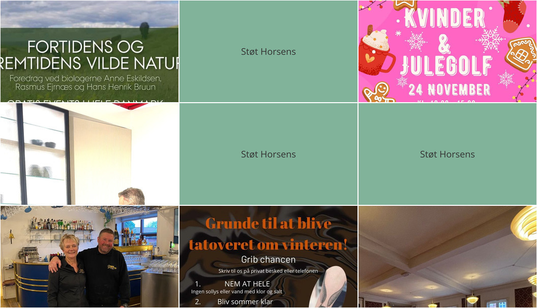 Nyt fra Horsens golfklub, Cafe Oasen v/Dorthe Lyngholm Larsen & Lars Mejlstrup Larsen, Frændes Madværk og 3 andre