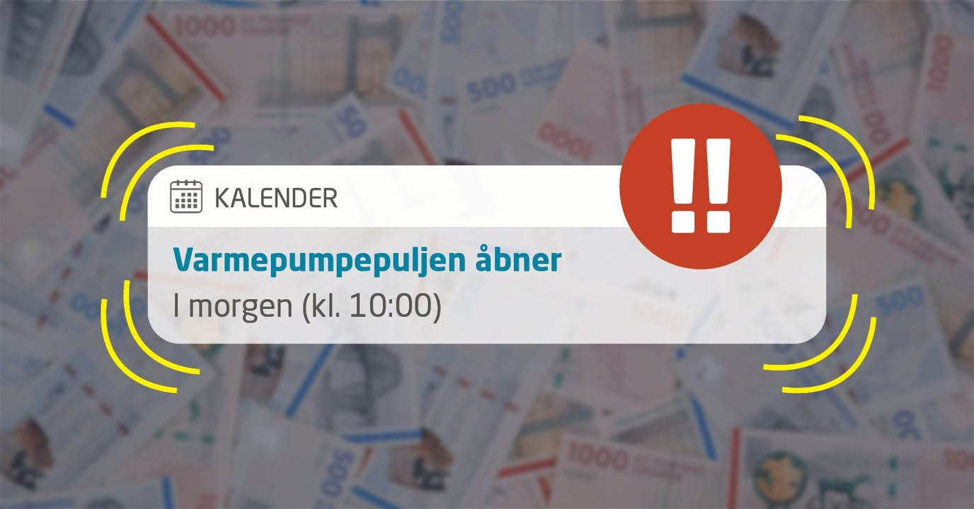 VVS EKSPRESSEN ApS minder om at varmepumpepuljen åbner i morgen