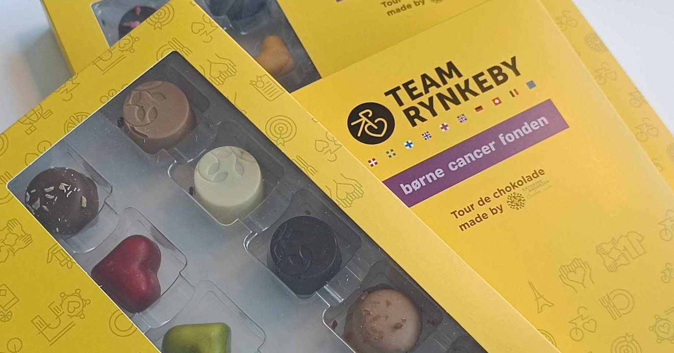 Midtsjællands Autolakering ApS støtter Team Rynkeby med chokolade-giveaway til fordel for Børne Cancer Fonden